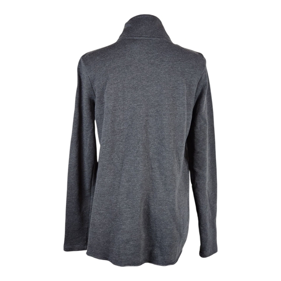 PINK Neon Green Logo Quarter Zip Pullover XS Gray Fleece Sweatshirt Top - Picture 5 of 8